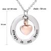 misyou Cremation Necklace Holder Rose Gold Heart Memorial Jewelry Urn Necklace for Women Men Keepsake Pendant Always in My Heart (Grandma) view 2