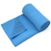 Eunzel Yoga Towel,Hot Yoga Mat Towel with Grip Dots Sweat Absorbent Non-Slip for Hot Yoga, Pilates and Workout 24" x72", Blue view 1
