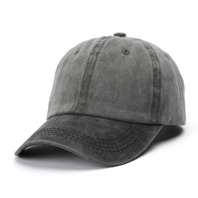 Unisex Vintage Washed Twill Low Profile Plain Baseball Cap Adjustable Dad Hat (ArmyGreen+Black Brim)