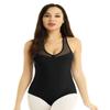 Freebily Women's V-neck Gymnastics Leotard Racer Back Mesh Splice Ballet Dance Coutumes Bodysuit Black X-Small view 2