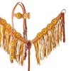 Showman  Sunflower Overlay Browband Headstall and Breastcollar Set view 1