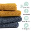 Zsedrut Fleece Warm Kids Scarf Thick Velvet Boys Girls Round Scarves Toddler Kids Winter Neck Warmer (Blue+Yellow) view 4