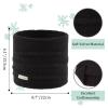 Zsedrut Fleece Warm Kids Scarf Thick Velvet Boys Girls Round Scarves Toddler Kids Winter Neck Warmer (Black+Dark Gray) view 2