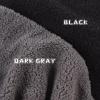 Zsedrut Fleece Warm Kids Scarf Thick Velvet Boys Girls Round Scarves Toddler Kids Winter Neck Warmer (Black+Dark Gray) view 3