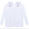 Bienzoe Boys Long Sleeve Shirt: School Uniform Oxford Button Down Cotton Tops 2Pcs Pack White 6X view 1