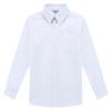 Bienzoe Boys Long Sleeve Shirt: School Uniform Oxford Button Down Cotton Tops 2Pcs Pack White 6X view 2