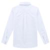 Bienzoe Boys Long Sleeve Shirt: School Uniform Oxford Button Down Cotton Tops 2Pcs Pack White 6X view 3