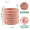 Zsedrut Fleece Warm Kids Scarf Thick Velvet Boys Girls Round Scarves Toddler Kids Winter Neck Warmer (Pink+Light Gray) view 2