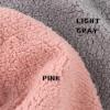 Zsedrut Fleece Warm Kids Scarf Thick Velvet Boys Girls Round Scarves Toddler Kids Winter Neck Warmer (Pink+Light Gray) view 3