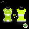 Reflective Running Vest Gear Ultralight & Comfortable Cycling Motorcycle Reflective Vest-Large Zippered Inside Pocket & Adjustable Waist- High Visibility Night Running Safety Vest (Yellow, M) view 2