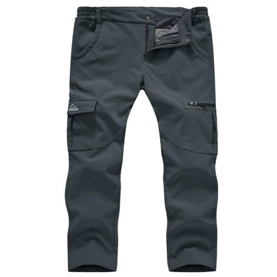 Gopune Women's Waterproof Windproof Fleece Lined Warm Hiking Ski Snow Insulated Pants (Grey,L)