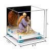Better Display Cases Versatile Acrylic Display Case - Small Rectangle Box with Mirror, Light Blue Risers and White Base 8.75" x 7.75" x 7" (A006-BLR) view 2