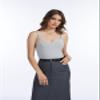 Air Curvey 4 Pack Camisole Tops for Women Basic Undershirt Tanks Adjustable Spaghetti Straps Camis Seamless Soft Layering Top Black Grey White Dark Blue XL view 4