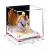 Better Display Cases Versatile Acrylic Display Case - Small Rectangle Box with Mirror, Pink Risers and White Base 8.75" x 7.75" x 7" (A006-PNR) view 2