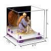 Better Display Cases Versatile Acrylic Display Case - Small Rectangle Box with Mirror, Purple Risers and White Base 8.75" x 7.75" x 7" (A006-PR) view 2