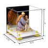 Better Display Cases Versatile Acrylic Display Case - Small Rectangle Box with Mirror, Yellow Risers and White Base 8.75" x 7.75" x 7" (A006-YR) view 2