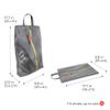 pack all Plus-Sized Shoe Bag for Travel, Water-Resistant Shoe Pouch for Gym, Odor-Resistant Soccer Cleats Bag for Sport (Grey, 1-Pack) view 4