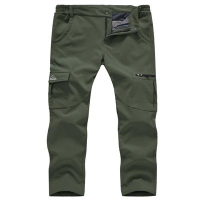 Gopune Women's Snow Ski Waterproof Softshell Snowboard Pants Outdoor Hiking Fleece Lined (Army Green,XL)