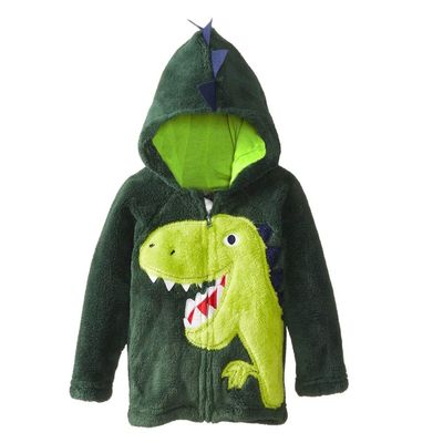 Stesti Hoodie Jacket for Boys with Zipper Dinosaur Baby Kids Fleece Hoodie Jacket (18M) Green