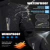 MAGCOMSEN Ski Jacket Men Winter Warm Snow Coats Waterproof Fleece Lining Hooded Hiking Snowboarding Skiing Parka Raincoat Black, 2XL view 2