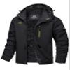 MAGCOMSEN Ski Jacket Men Winter Warm Snow Coats Waterproof Fleece Lining Hooded Hiking Snowboarding Skiing Parka Raincoat Black, S view 1