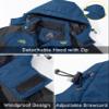 MAGCOMSEN Winter Jackets for Men Warm Waterproof Ski Jacket Snow Coat Thermal Fleece Parka Raincoat for Cold Weather Denim Blue, 2XL view 4