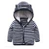 Hoodie Jacket for Boys with Zipper Cute Ear Striped Kids Fleece Hoodie Jacket (3T) Black view 1