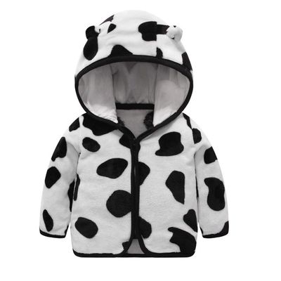 Stesti Hoodie Jacket for Boys with Zipper Cute Ear Kids Fleece Hoodie Jacket (5) Black