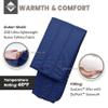 onewind Camping Blanket, Recycled Nylon Fabric Dupont Sorona Fillings, Warm, Puffy, Breathable, Windproof, Packable, Lightweight Camping Quilt for Outdoor Hiking Backpacking Travel Beach, Navy Blue view 4