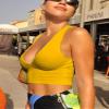 AEPEBO Sexy Crop Tops for Women Deep V Neck Back Cutout Sleeveless Plunge Racerback Tank Cropped Top Yellow S view 2