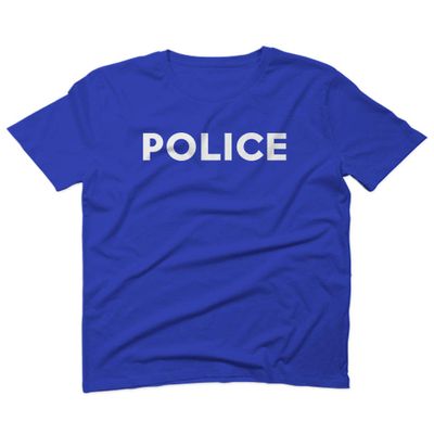 0187. Police Officer Costume Support Blue Lives Sheriff Patriotic for Men T Shirt (Royal 2X-Large)