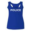 0187. Police Officer Costume Support Blue Lives Sheriff Patriotic Women's Tank Top Racerback (Royal X Small) view 1