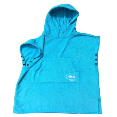 Poncho Changing Robe/Change Robe - Quick-Dry MICROFIBER - Adjustable Sleeves [CHOOSE COLOR] Adult Size (Aqua)