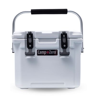 CAMP-ZERO 10L-10.6 Quart Portable Hard Cooler Ice Chest, Perfect for Drinks, Lunch, Beach, Picnics, Boating, Camping and Travel with 2 Molded-in Cup Holders and Folding Aluminum Handle