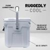 CAMP-ZERO 10L-10.6 Quart Portable Hard Cooler Ice Chest, Perfect for Drinks, Lunch, Beach, Picnics, Boating, Camping and Travel with 2 Molded-in Cup Holders and Folding Aluminum Handle view 3