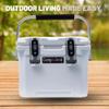 CAMP-ZERO 10L-10.6 Quart Portable Hard Cooler Ice Chest, Perfect for Drinks, Lunch, Beach, Picnics, Boating, Camping and Travel with 2 Molded-in Cup Holders and Folding Aluminum Handle view 4