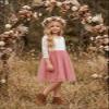 2Bunnies Girl Peony Lace Back A-Line Straight Tutu Tulle Party Flower Girl Dress (Dusty Rose Sleeve Short, 5) view 3