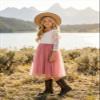 2Bunnies Girl Peony Lace Back A-Line Straight Tutu Tulle Party Flower Girl Dress (Dusty Rose Sleeve Short, 5) view 4