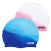 Aegend 2 Pack Kids Swim Cap for Girls Boys Age 8-15, Waterproof Swim Cap Durable Silicone Kids Swimming Cap for Long Hair, Blue & Pink view 2