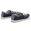 Women's Slip On Canvas Sneaker Low Top Casual Walking Shoes Classic Comfort Flat Fashion Sneakers (Blue 08) view 4