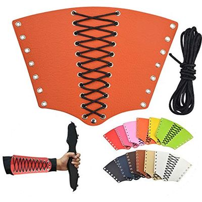 AMEYXGS Archery Arm Guard Leather Traditional Archery Protective Adjustable Protector Bracer Arm Guard Protective Equipment for Outdoor Hunting Practice (5)