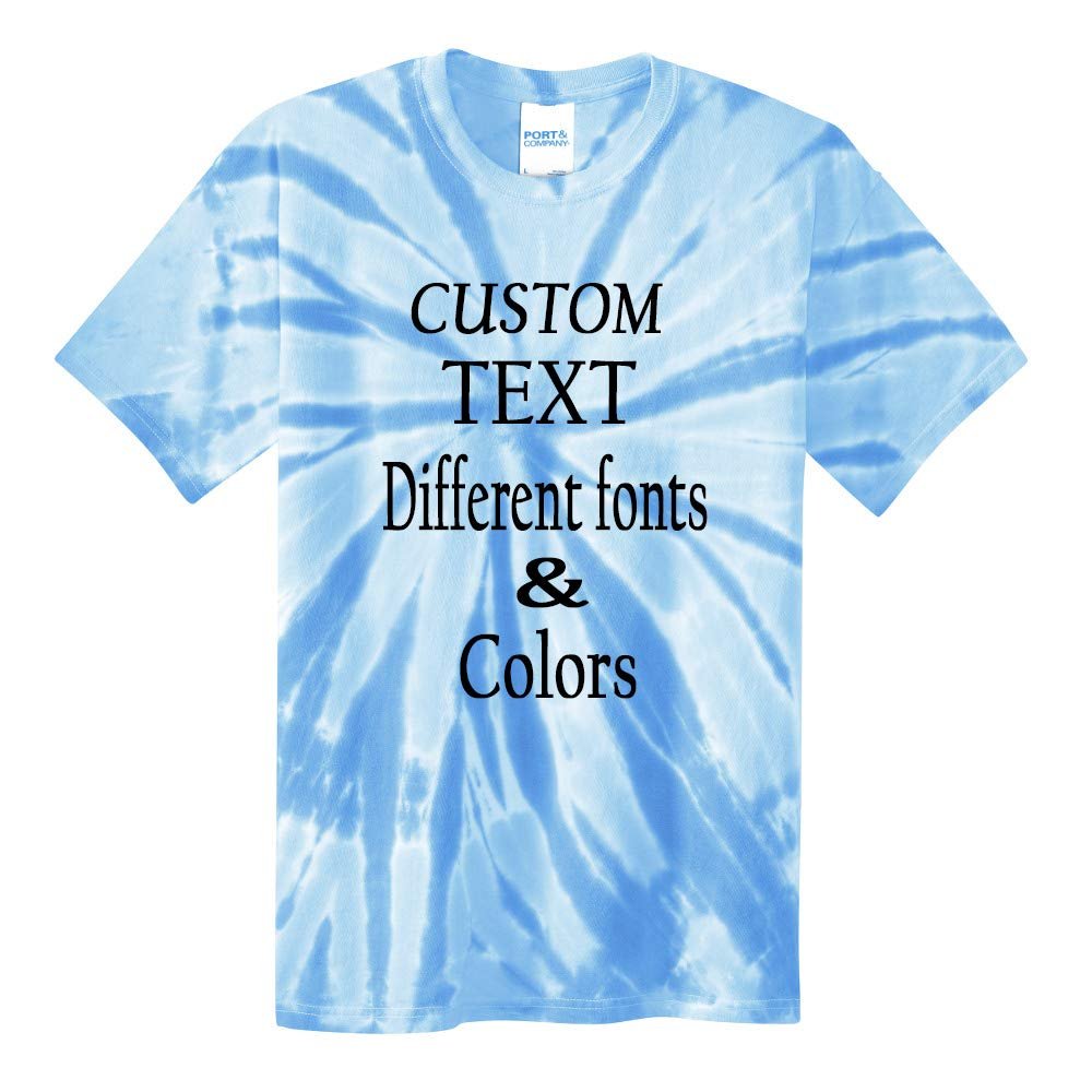 Custom Tie Dye Shirts for Kids Youth Boys Girls Personalized Photo Text Tee