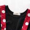 Aoty Baby Girls Skirts Set Ruffle Cloth +Polka Dot Overall Dress Bow Polka Dot Skirt Set, Short Sleeve, Black,18-24 Months view 4