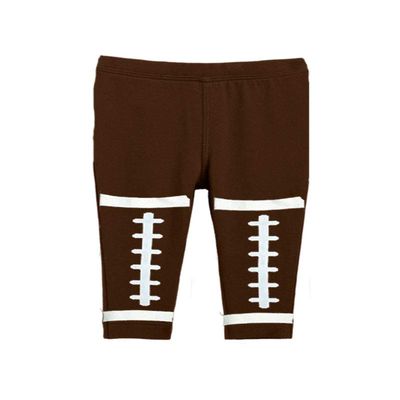 Baby Football Bottoms, Football Baby leggings (6-12m, Chocolate)