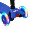 ChromeWheels Foldable Scooters for Kids, Deluxe Kick Scooter 4 Adjustable Height 132lbs Weight Limit 3 Wheel, Lean to Steer LED Light Up Wheels, Best Gifts for Girls Boys Age 3-12 Year Old, Blue view 3