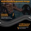 GYMAX Curl Bar, 47 EZ Curl Bar with Copper Sleeve and Bearing Connection, 400lbs Olympic Barbell for Weight Lifting, Lunge, Squat, Hip Thrusts, Strength Training Curling Bars (Black) view 3