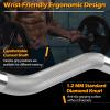 GYMAX Curl Bar, 47 EZ Curl Bar with Copper Sleeve and Bearing Connection, 400lbs Olympic Barbell for Weight Lifting, Lunge, Squat, Hip Thrusts, Strength Training Curling Bars (Silver White) view 3