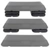 JungleA 28.5'' Exercise Step Platform Aerobic Stepper Workout Step Up Box for Home Gym, Circuit Size Steppers Bench, 4 Stackable Risers, 3 Levels 4"-6"-8" Height Adjustable Fitness Stair view 1
