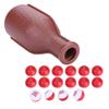 Huairdum Billiard Dice Bottle with 16 Numbered Tally Balls, Brown Rubber Sphere Dice for Pea Pool view 1