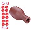 Huairdum Billiard Dice Bottle with 16 Numbered Tally Balls, Brown Rubber Sphere Dice for Pea Pool view 2
